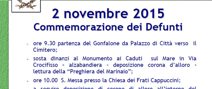 02/11: Commemorazione dei Defunti