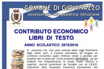 CONTRIBUTO ECONOMICO
LIBRI DI TESTO
ANNO SCOLASTICO 2015/2016” title=